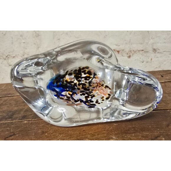 Unique Handcrafted Art Glass Taper Candle Holder Bud Vase Abstract Design Signed - Picture 8 of 11